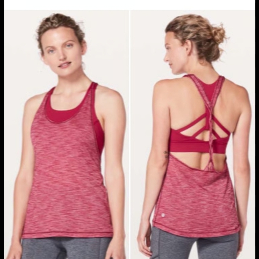 Lululemon Twist And Toil Tank Top In Crimson